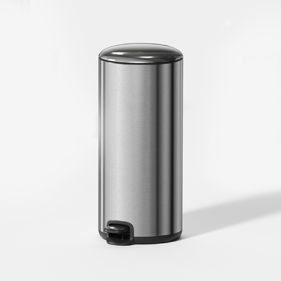 20L Acciaio inossidabile Cucina Bagno Capo sottile Pedale Cassa dei rifiuti Cassa dei rifiuti Cassa delle polveri Morbida Chiudi Rotonda Cassa dei rifiuti Metallici Durable